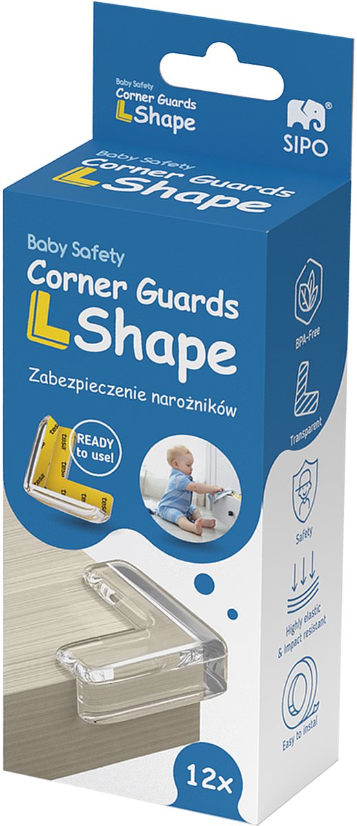 SIPO Hoekbeschermers - 12-delig Set Transparante Silicone Hoekbescherming voor Meubels - SBS-EC52 - Tafelbescherming - – foto 6