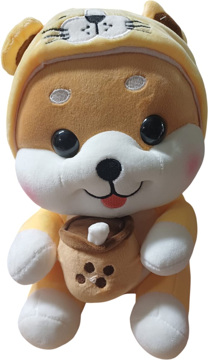 Kawaii Shiba Inu - Knuffel 25 cm - Bubble Thee Geel