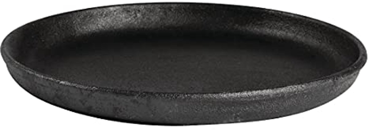 Ronde Gietijzeren Sizzle Schotel 220mm voor Catering - Zwart