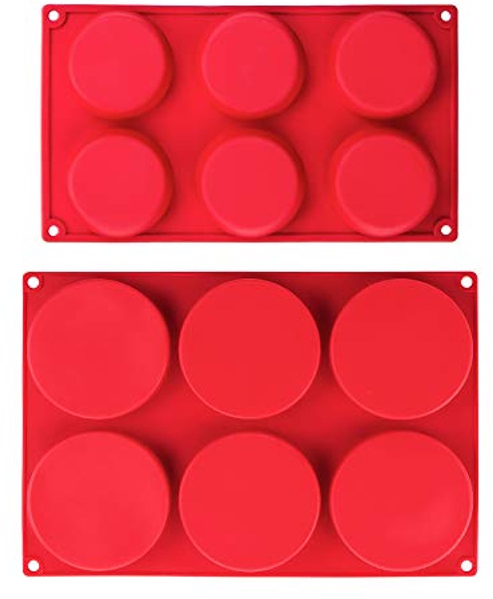 Siliconen mallen voor ronde cake, muffin en vla - Set van 2 - 3 inch en 4 inch