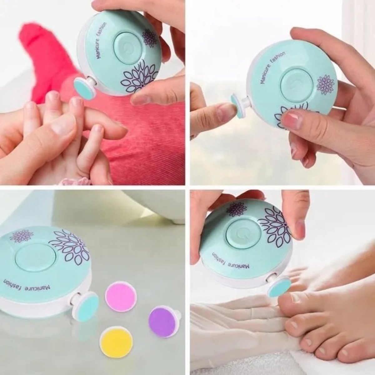 TSD goods – Baby Nagelvijl – Elektrische Baby Nagelvijl – Inclusief Batterijen – Manicureset – Verzorgingsset – Nagelschaartje – Wit — cadeau in Verzorging - foto 5