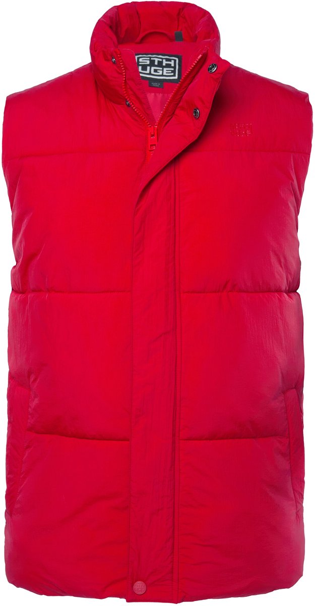 STHUGE - Heren - Bodywarmer warme wattering - Fluweelrood - Maat 5XL