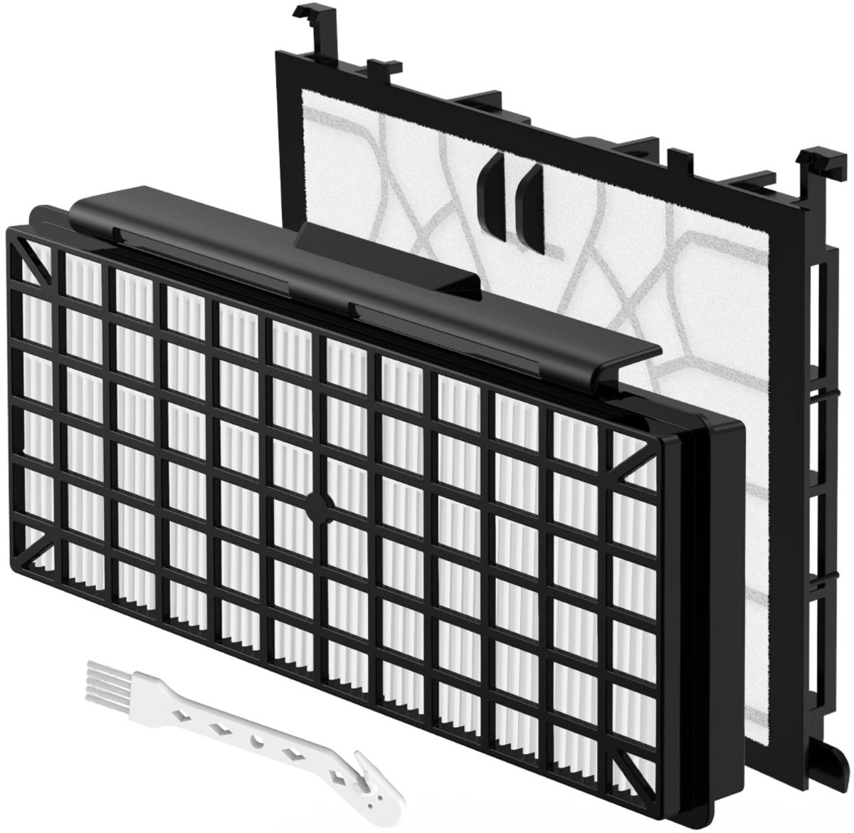 HEPA filter set - geschikt voor Q5.0 Siemens VSQ5X1230 - VSQ5X12M1 - VSQ8M1 extreme SilencePower - geschikt voor Bosch Siemens 647753, 00647753, VSZ62541, VSZ6GP12 - stofzuiger vervangingsfilter - stofzuigerzak - met motorbeschermingsfilter - 2 stuks