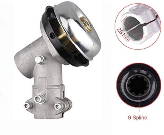 Gazontrimmer Accessoire Bosmaaier Tandwielkop 9 Tanden Tandwielkast Versnellingsbak 28 Mm Diameter van Merkloos	 — afbeelding 2