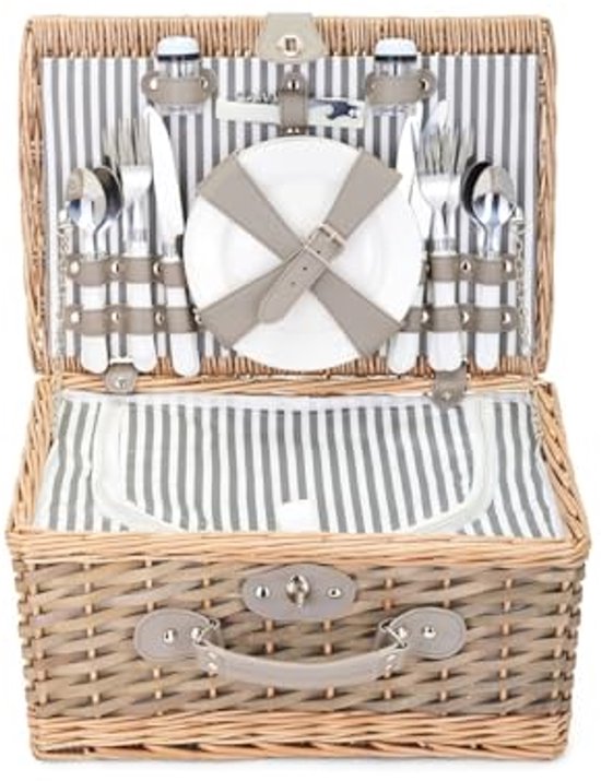 Picknickmand voor 4 personen - Ideaal voor een gezellig dagje uit
