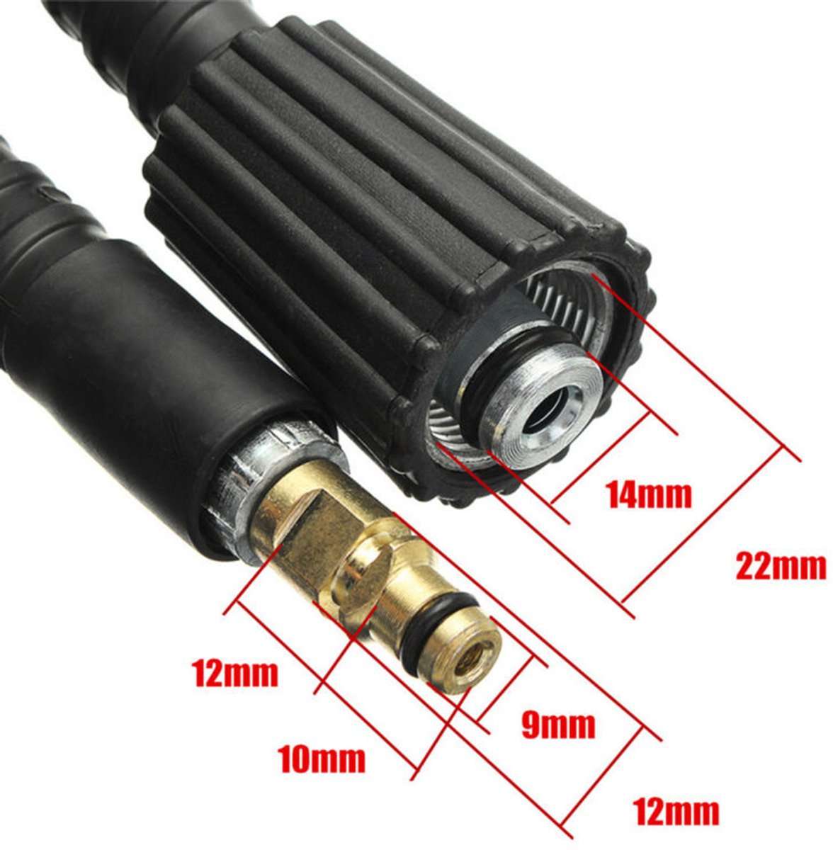 Geschikt voor Karcher k2-k7 Hogedrukreinigerslang, autowasslang van PVC en rubber, hogedruk waterslang, flexibele slang-6M – foto 2
