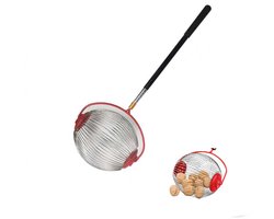 Notenverzamelaar -Fruitverzamelaar -Snel fruit plukken -intrekbaar en verstelbaar -Geschikt voor het verzamelen van appels, eikels, walnoten, kastanjes en andere noten, evenals golfballenverzamelaar -Rood