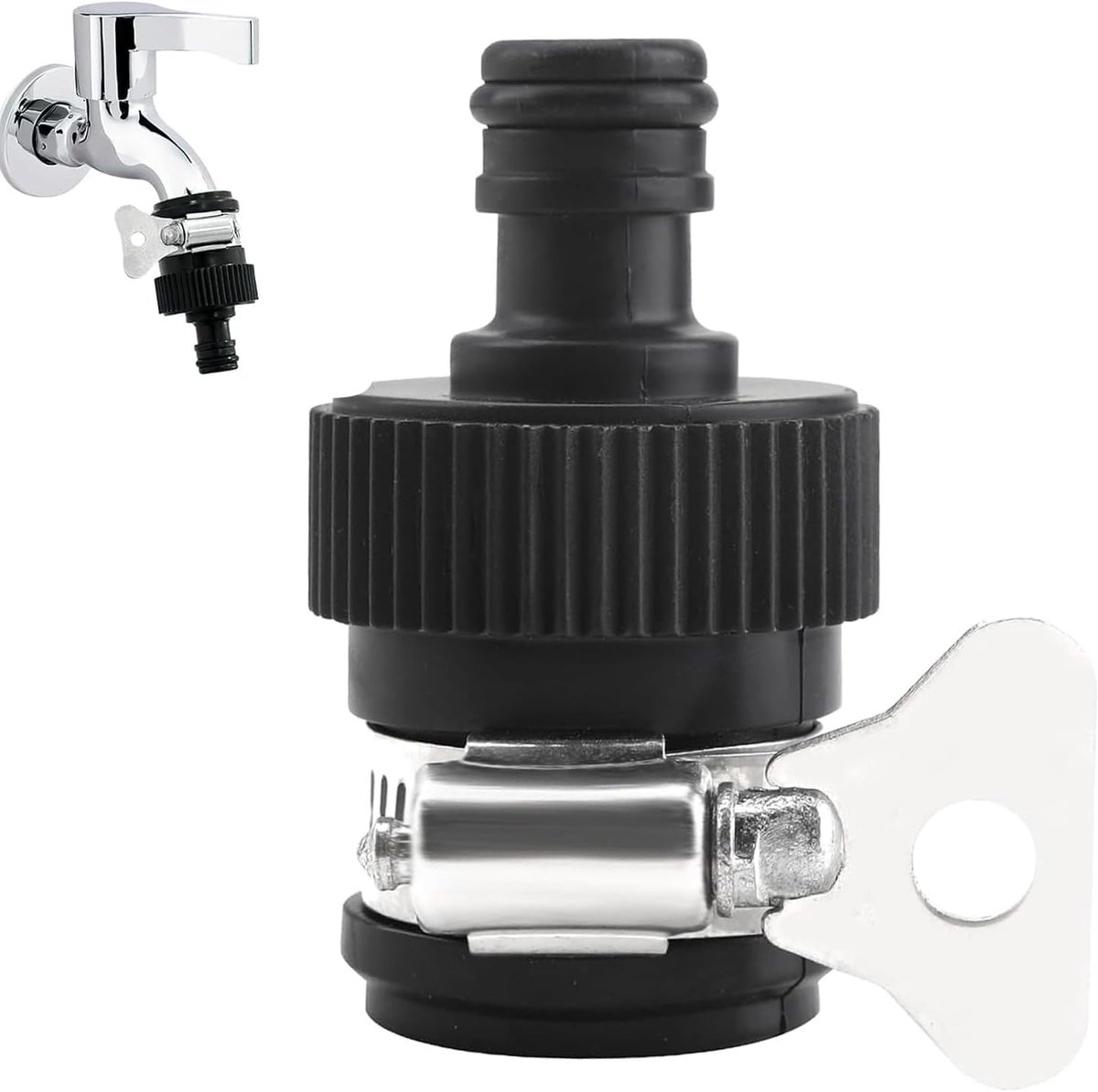 Faucet Connector - Garden Hose Tube Adapter - Indoor Faucet Connection 14-22mm - Mixer Rou