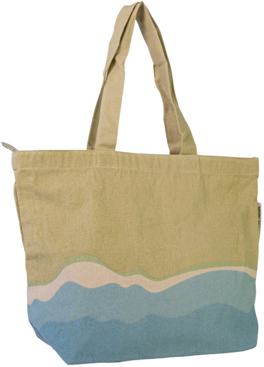 Strandtas - Shopper - Sandy Shore - Duurzame Tas - Gerecycled Katoen - Origineel cadeau