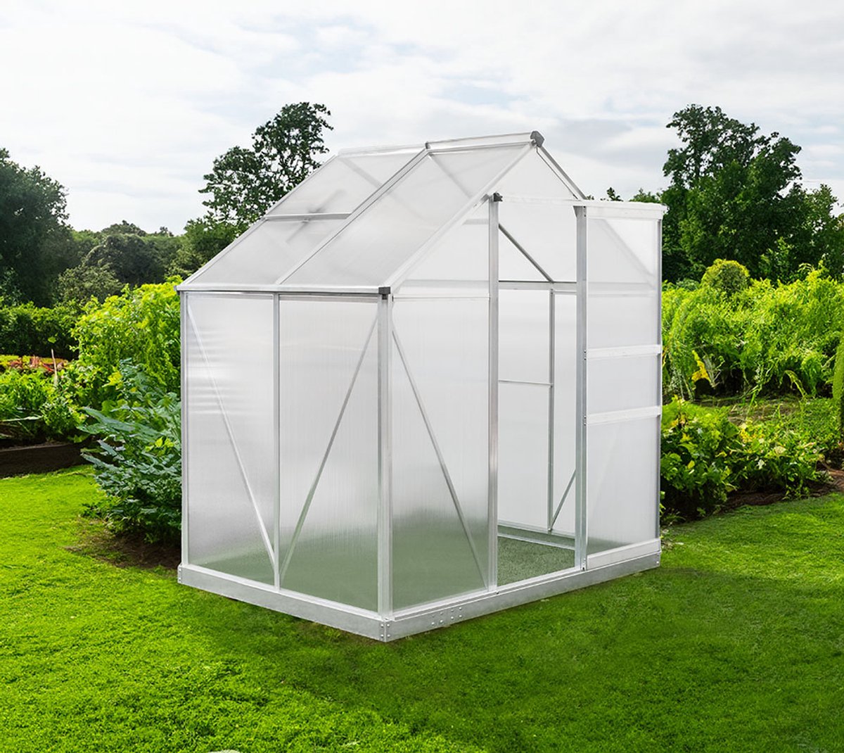 Westmann Tuinkas Flora 64 - 132 x 190 x 201 cm - Zilver