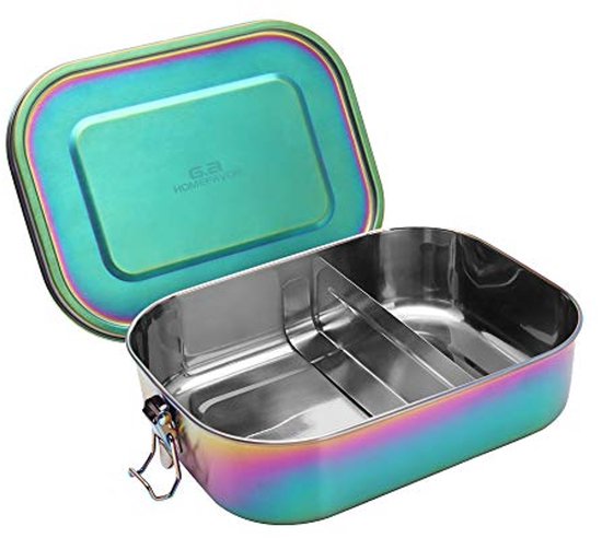 Twee-laags lunchbox met bestek - | Nederland