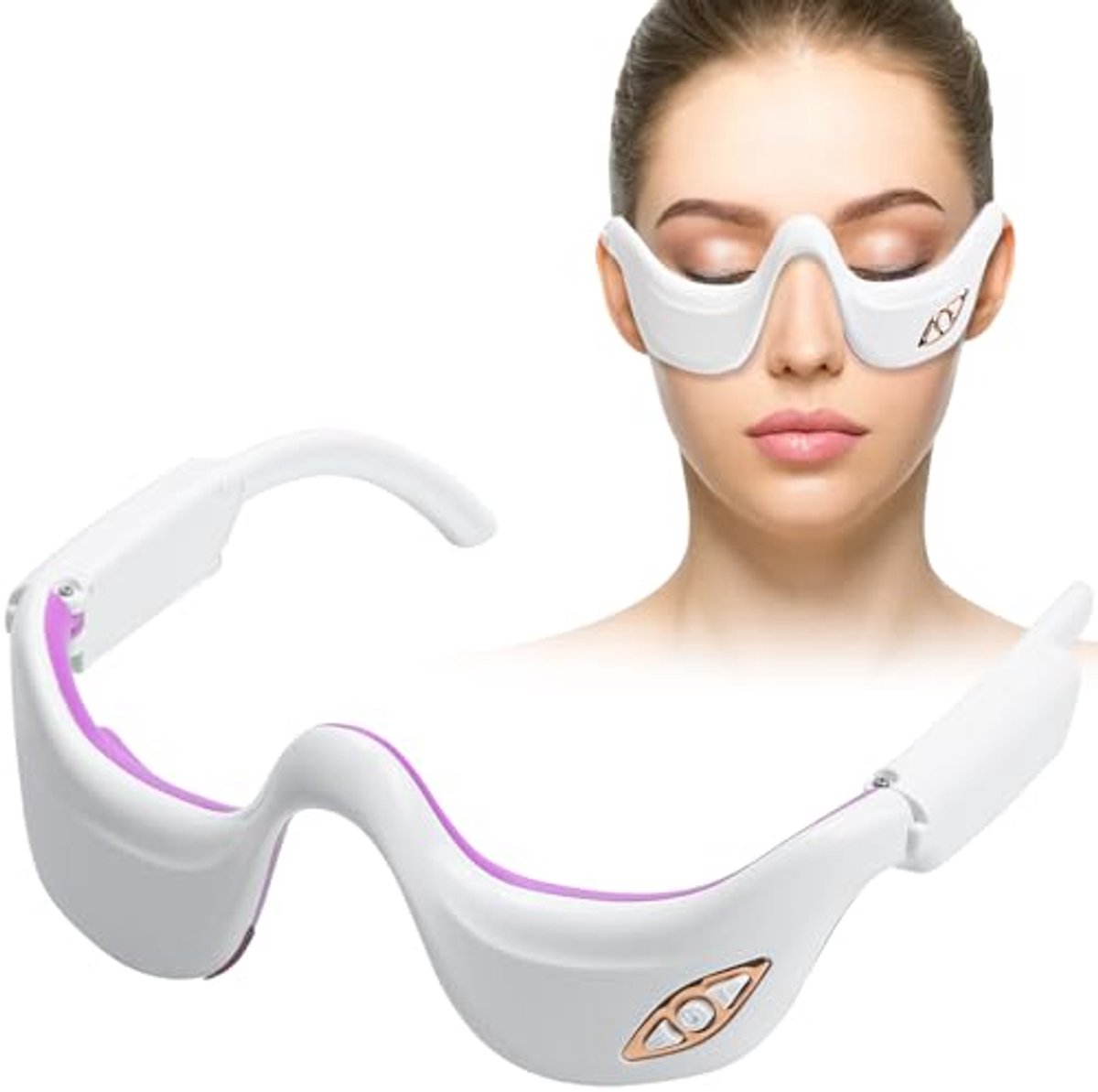 Ergonomisch Oogmassageapparaat met Warmte en Massagemodi voor Vermoeide Ogen