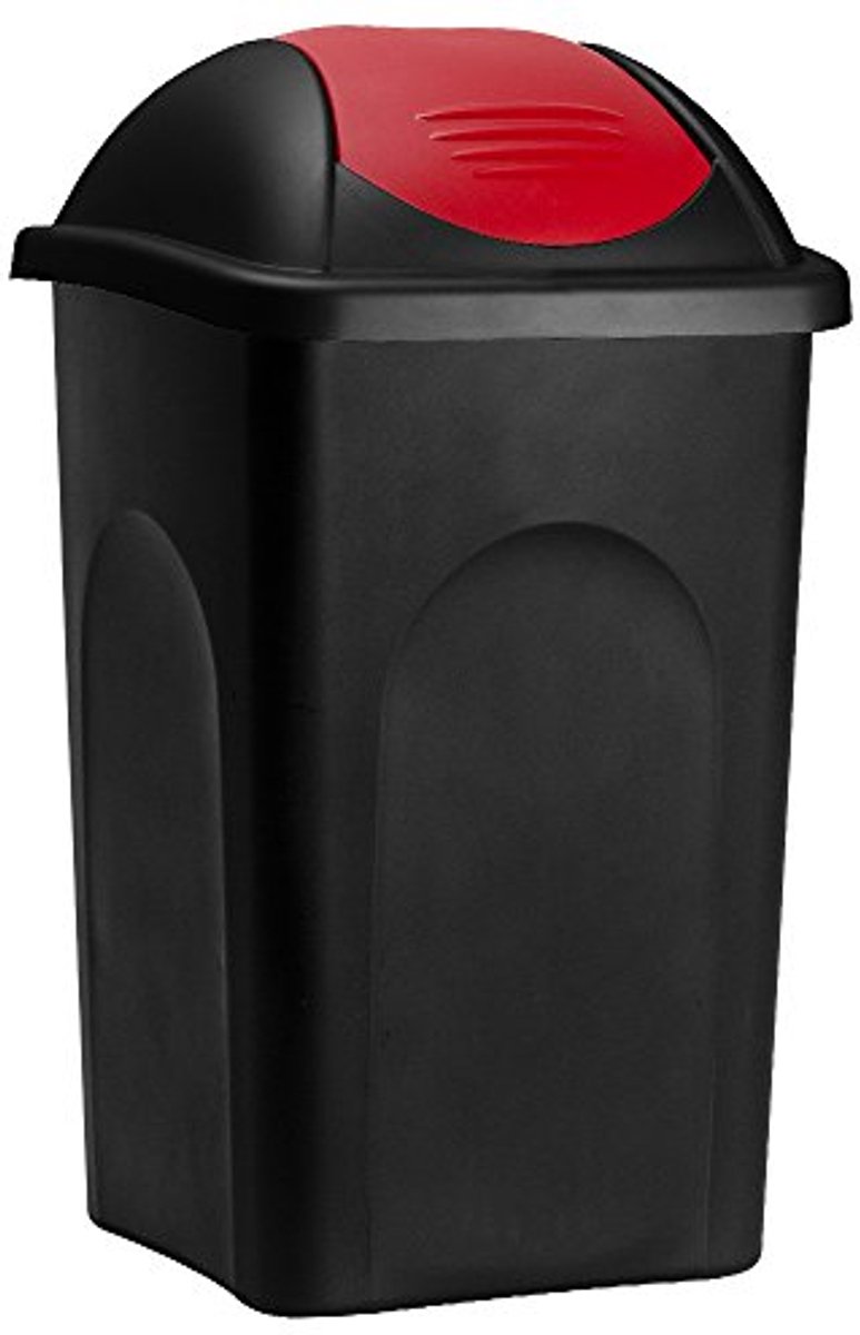 Afvalbak Met Klap Deksel 60 Liter - Kunststof Keuken Prullenbak