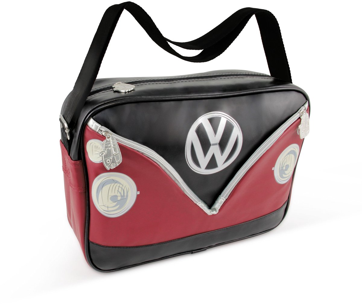 BRISA VW Collection - Stijlvolle & coole Volkswagen retro/vintage schouder-/reistas met VW T1 Bulli Bus- motief (kunstleer)