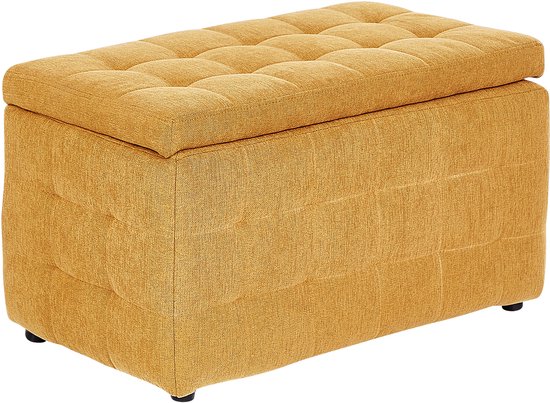 MICHIGAN - Pouf - Jaune - Tissu