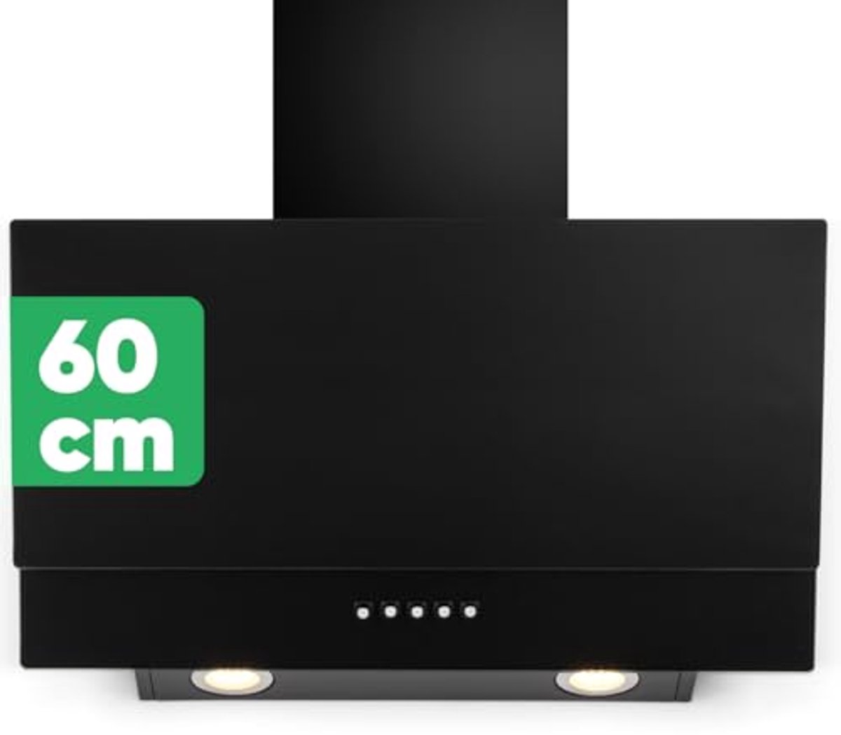 Ingelijste zwarte LED afzuigkap 60 cm voor moderne en klassieke keukens