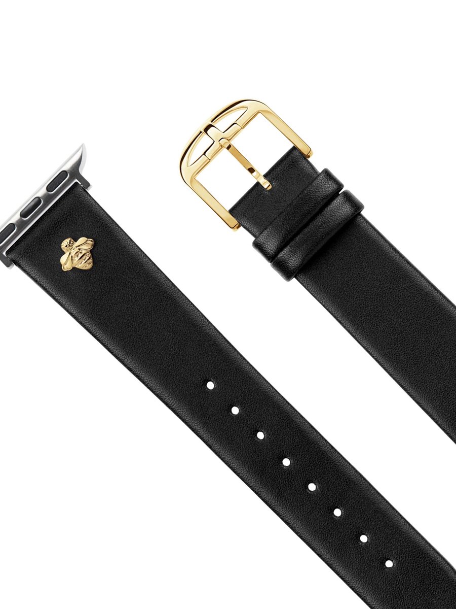 Ted Baker Apple Bands Straps Zwart Armband: 100% Leather BKS38F201B0