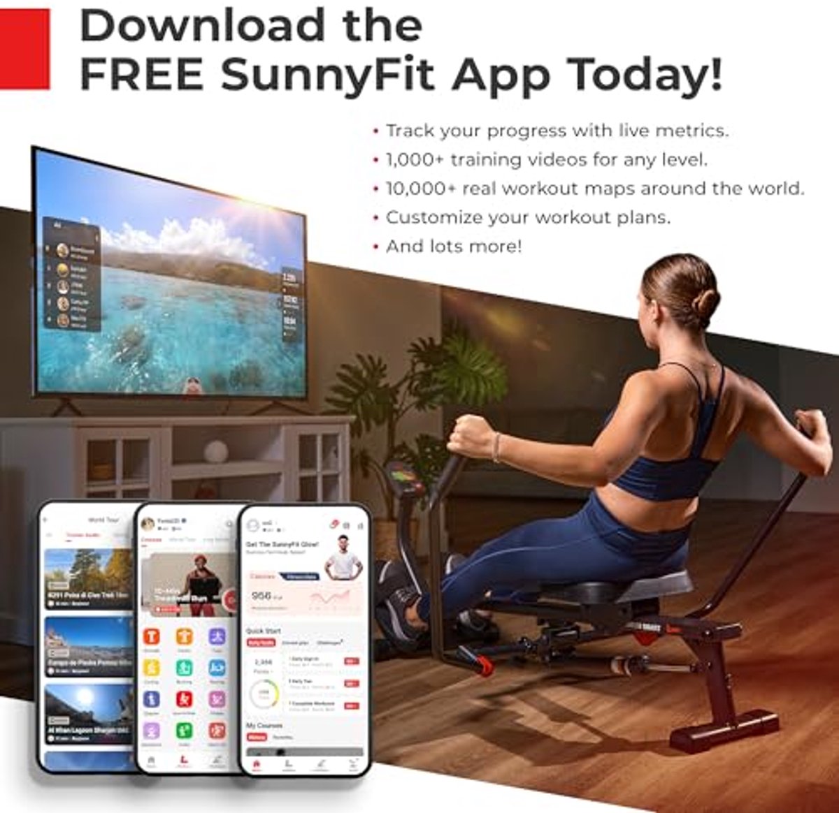 Roeitoestel met Aanpasbare Hydraulische Weerstand en - afbeelding 3