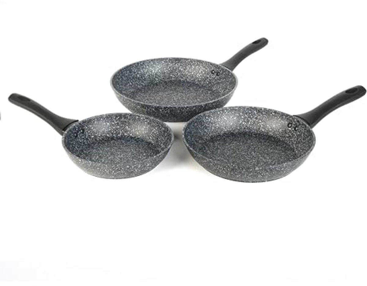 3-Delige Koekenpan Set met Antiaanbaklaag - 20, 24 & 28 cm