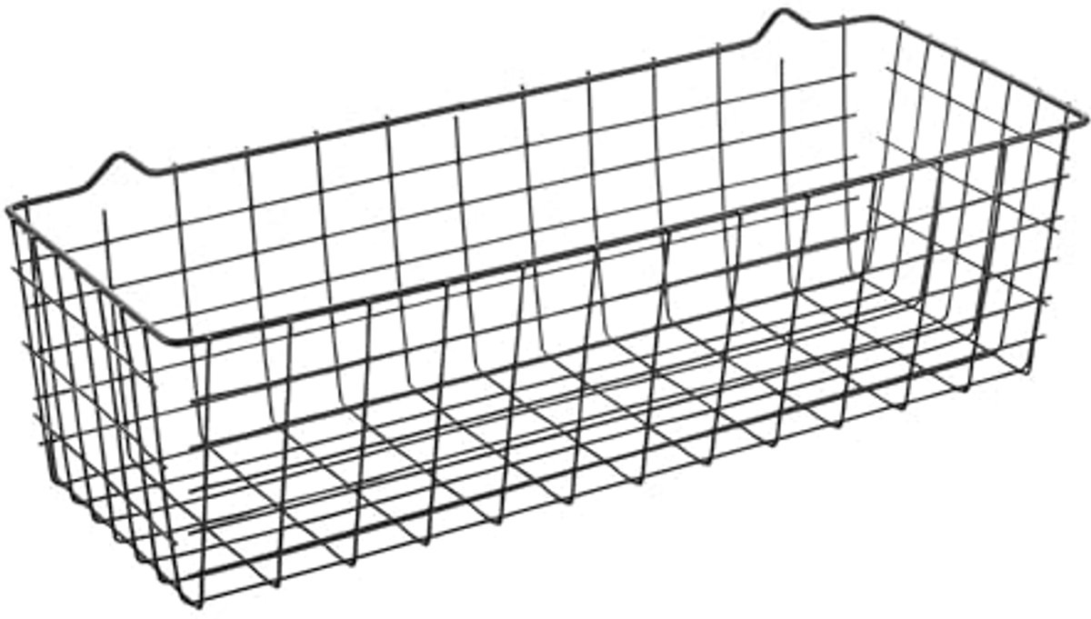 Multifunctionele metaalkorf zwart - 33 x 12 x 10 cm