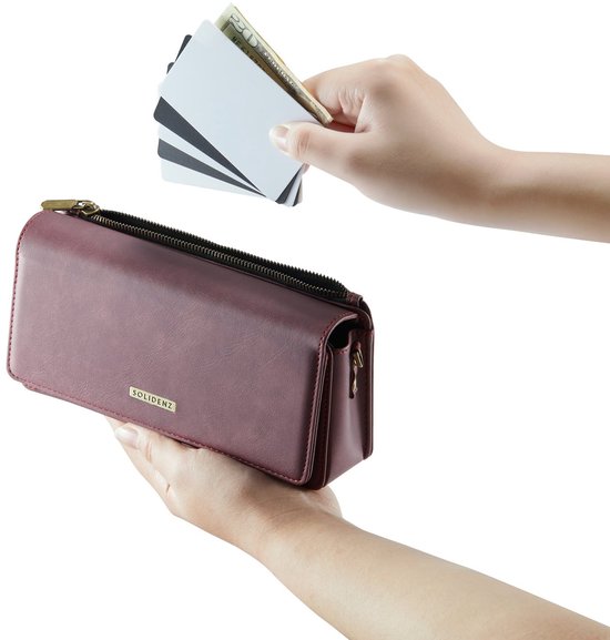 Sac bandoulière universel Solidenz téléphone et portefeuille jusqu'à 7,5 pouces - Rouge