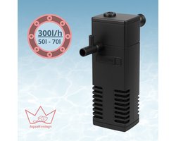 AquaKonings - Aquariumfilter 300L/H 50L-70L – Aquarium filter pomp – Zuurstofpomp