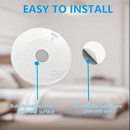 Nachtlampje - Nachtlampje volwassenen - Nachtlampje met bewegingssensor - Oplaadbaar lampje - 3 stuks warm wit nachtlampje - automatisch aan/uit - Kastverlichting - Bewegingsmelder wandlamp binnen - Voor trap-slaapkamer-keuken-kinderkamer-gang van Livinxx — afbeelding 3