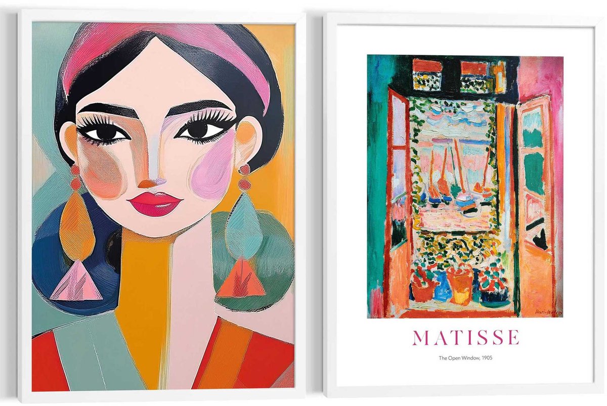 Schilderijen set Matisse - Open Window - 70 x 50 - Hout - REINDERS