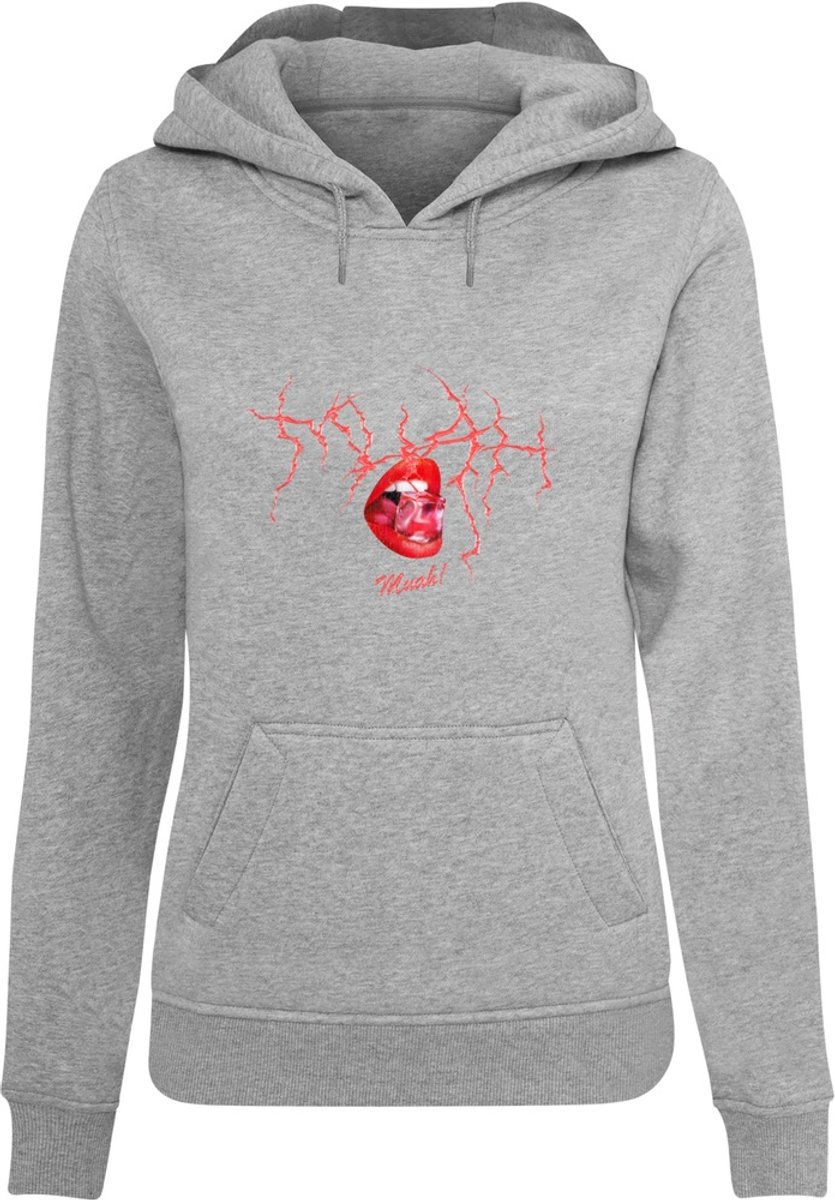 Mister Tee Damen Muah Hoody MST047 Heather -S Grijs