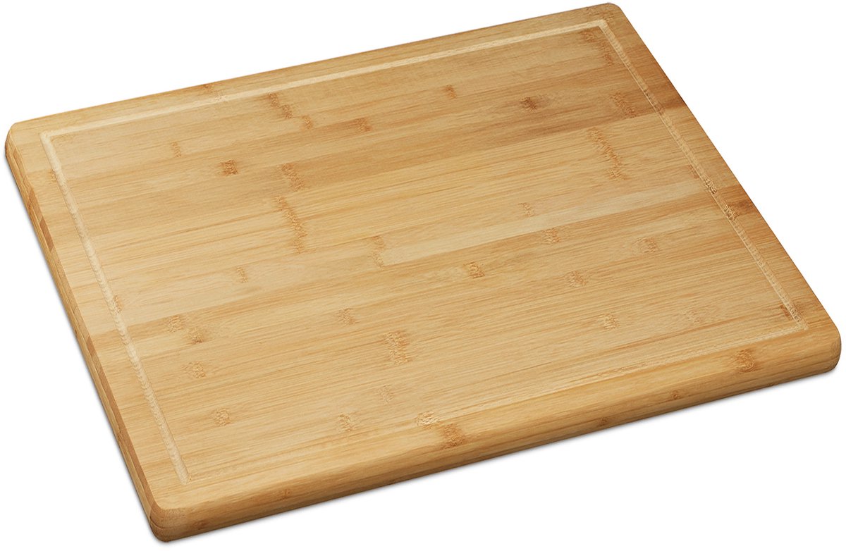 2x snijplank bamboe - keukenplank met saprand - houten serveerplank - afdekplaat