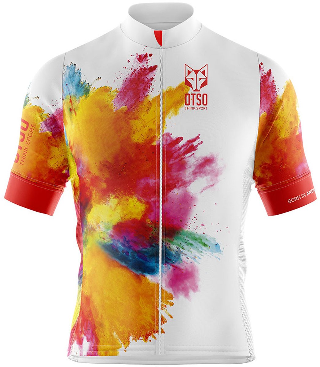 Otso Colors Korte Mouw Wielertrui Wit XL Man