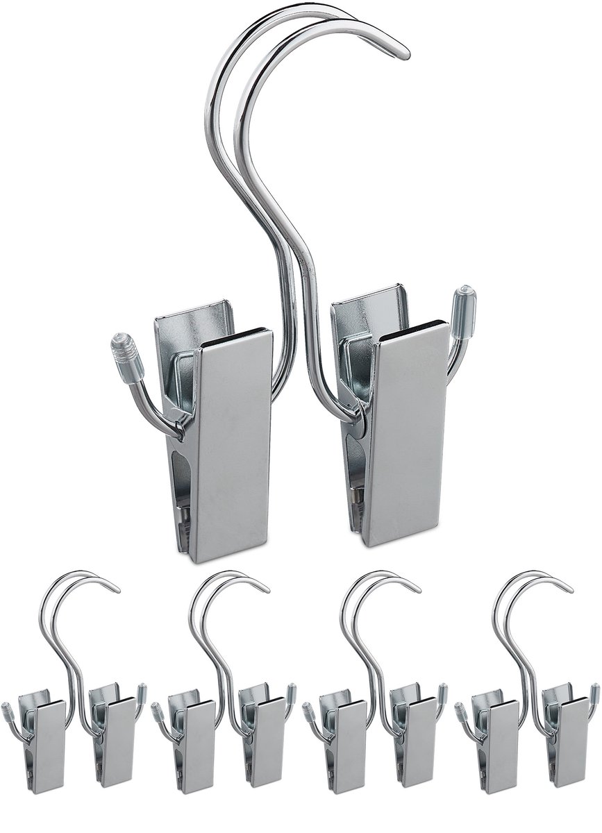50x laarzenknijper - laarzenklem - dubbele klem - knijper laarzen zilver