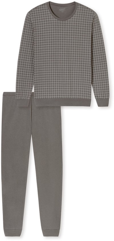 Pyjama long Uncover by Schiesser à poignets gris - Ensemble pyjama homme UNCOVER - gris
