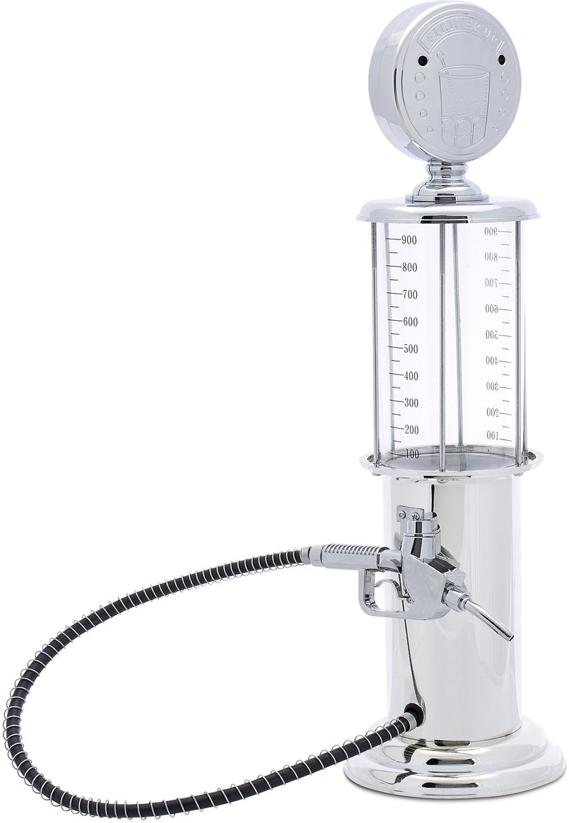2x drankdispenser benzinepomp - met kraantje - 900 ml - limonadetap - biertap