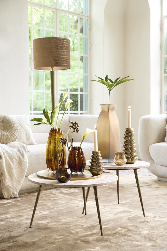 Light & Living Table Basse Ronde Zeca - Marbre - 67cm