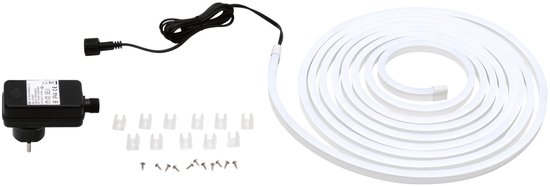 Foto: Simpled led strip outdoor volledige set 5m gecoat ip65 20w 420lm m 40 leds m 6500k 24va