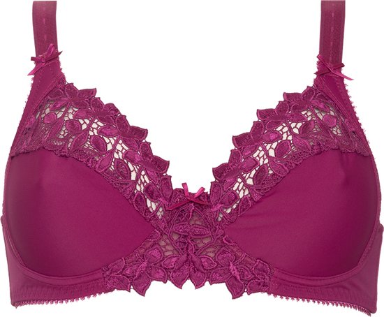 Guy de France - Soutien- BH micro+broderie - Violet - 105D