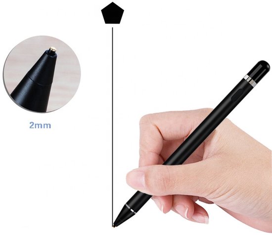 Active Stylus Pen - Oplaadbare touch pen voor tablet en telefoon - Styluspennen - Zwart van Tech2Tech — afbeelding 2