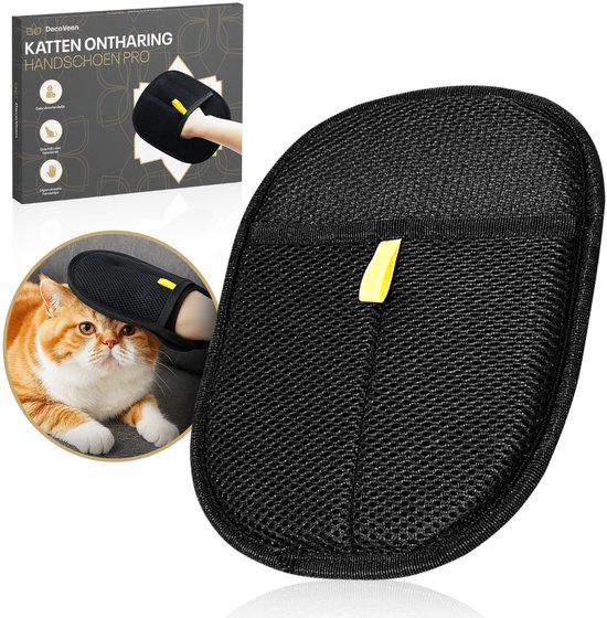 Decoveen Kattenhaar verwijderaar - Huisdierhaar verwijderaar - Handschoenen voor Dierenontharing - Verwijder Honden- & Kattenhaar van Meubels