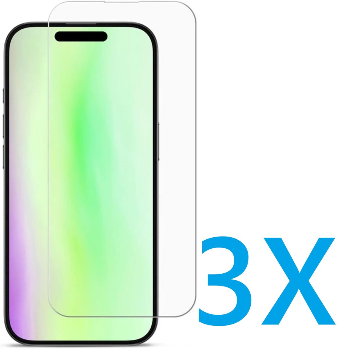 Glasplaatje Geschikt voor: Apple iPhone 17 Air - 3x Screenprotector - screen protector - glas - bescherm - beschermglas