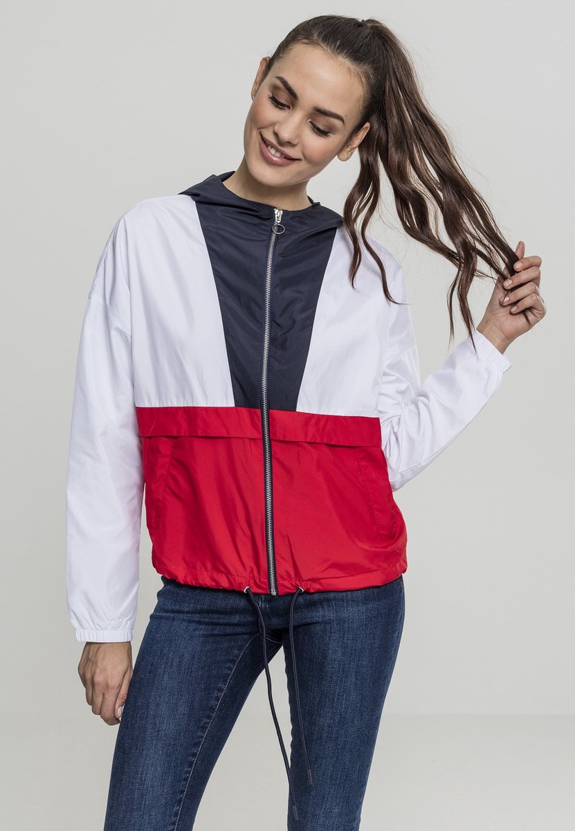 Urban Classics 3-Tone Oversize Windbreaker jacket XS Blauw