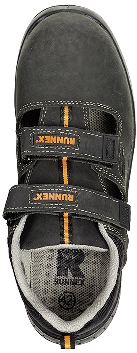 RUNNEX S1-Sicherheitsklettsandale TeamStar Schwarz/Orange-51