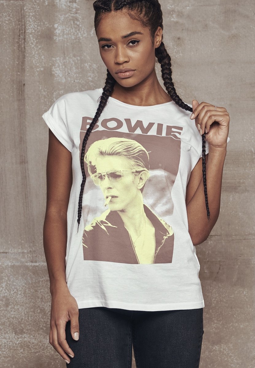 Mister Tee David Bowie David Bowie Dames Tshirt M Wit