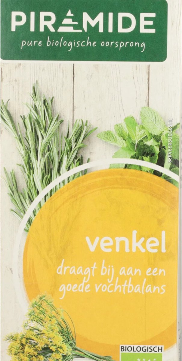 Piramide Kruidenthee Bio Venkel - 3 x 20 stuks - Voordeelverpakking
