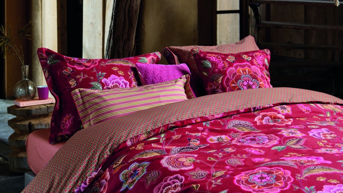 Pip Studio Matata dekbedovertrek - Eenpersoons - 140 x 200/220 cm - Rood