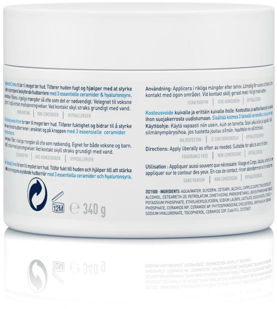 CeraVe Moisturizing Cream - 6 x 340 gr - Voordeelverpakking