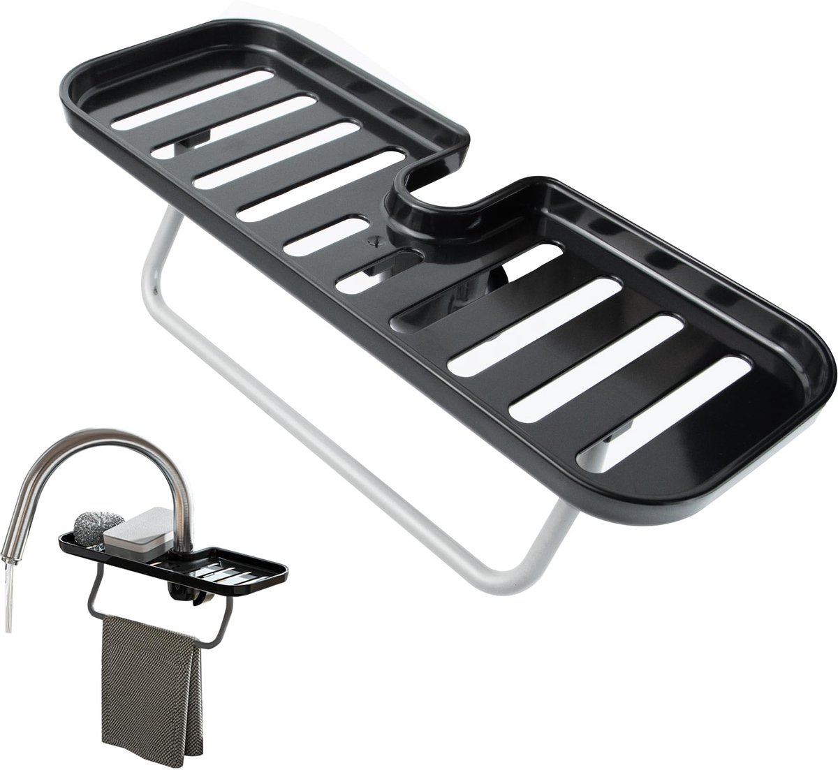 Ibenzoa® Handige multifunctionele organizer voor keuken en badkamer zonder boren