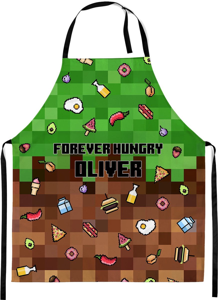 FEROCITY - Kinderschort Universele kindermaat Schildersschort - met klittenband - Unisex - Pixel