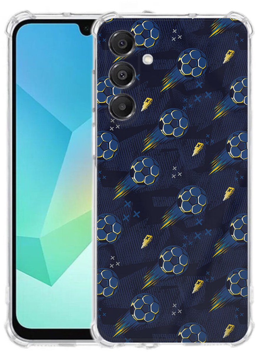 voor TPU Telefoonhoesje Samsung Galaxy A17 - Voetbal schokabsorberende backcover