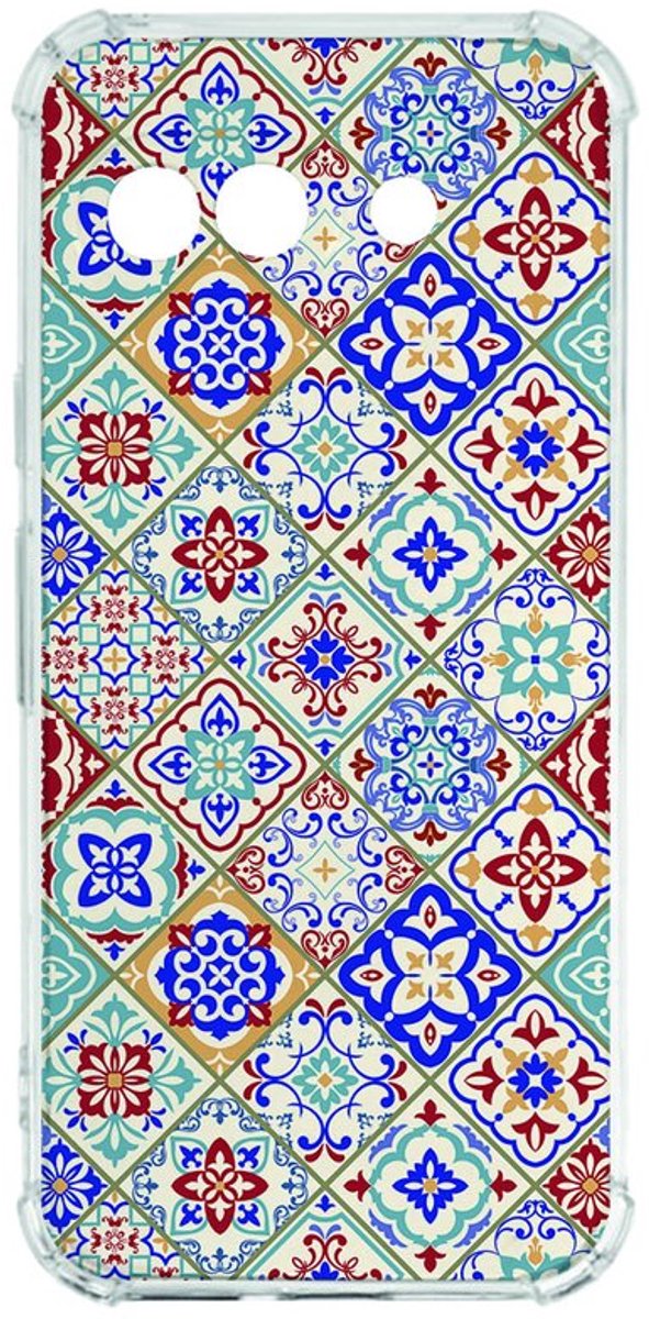 Google Pixel 9a Hoesje - Tiles Color TPU Antishock